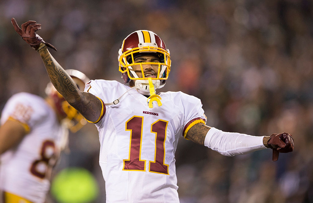 PHILADELPHIA PA- DECEMBER 26 De Sean Jackson #11 of the Washington Redskins reacts in the game against the Philadelphia Eagles