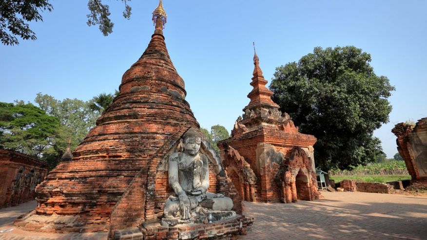 The Buddhist temples of Ava are a popular cultural and religious site in Myanmar