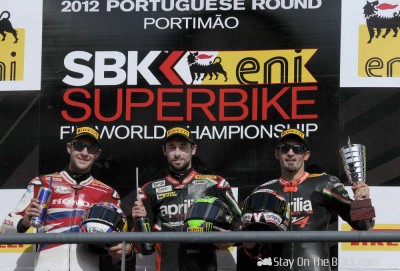 Eugene Laverty, Jonathan Rea & Max Biaggi - Portimao 2012 Eugene Laverty, Jonathan Rea & Max Biaggi - Portimao 2012